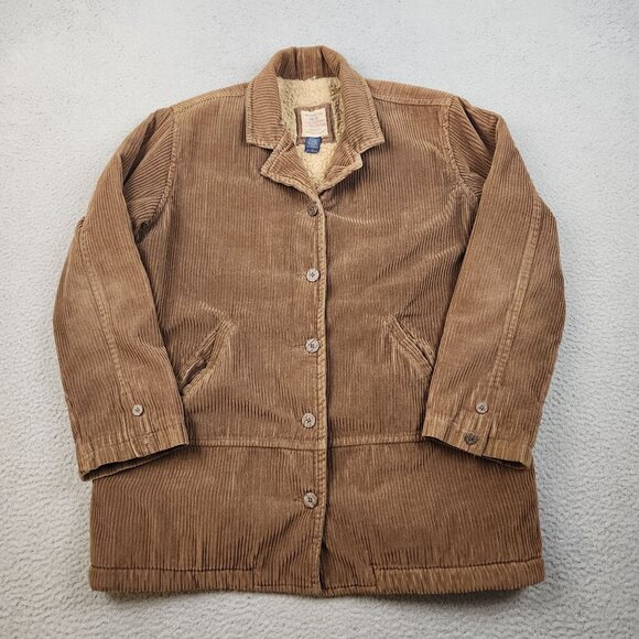 Abercrombie & Fitch Other - Vtg Abercrombie & Fitch Mens Large Brown Corduroy Sherpa Lined Jacket Y2K Chore